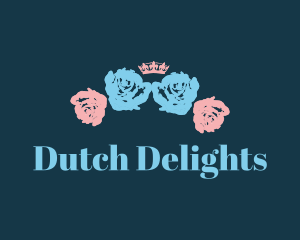 Dutch - Royal Crown Flower logo design