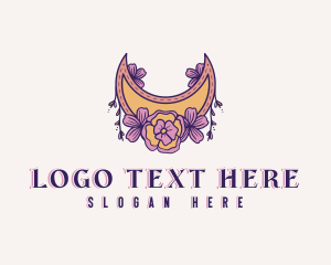 Mystical Floral Moon logo design