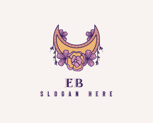 Mystical Floral Moon Logo