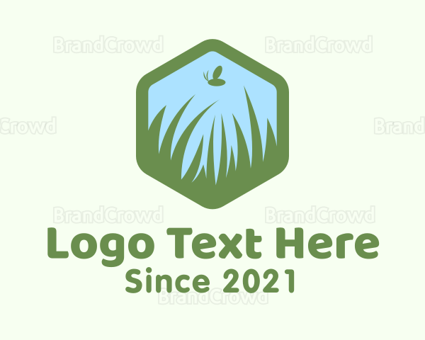 Nature Lawn Grass Logo