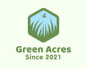 Grassland - Nature Lawn Grass logo design