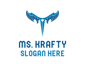 Modern Blue Wings  Logo