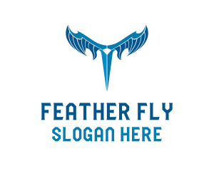 Modern Blue Wings  logo design