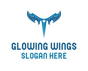 Modern Blue Wings  logo design