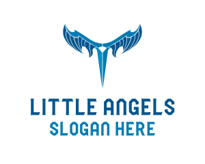 Modern Blue Wings  logo design