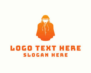 Weatherman - Orange Jacket Clothing logo design