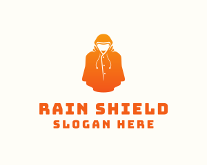 Raincoat - Orange Jacket Clothing logo design