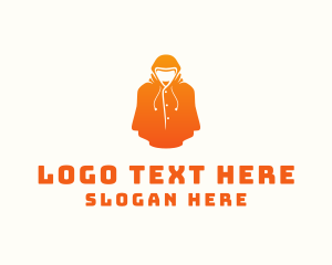 Rainy Day - Orange Jacket Clothing logo design