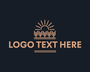 Farm - Agriculture Farming Sun logo design