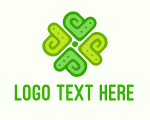 Green Heart - Green Clover Decor logo design
