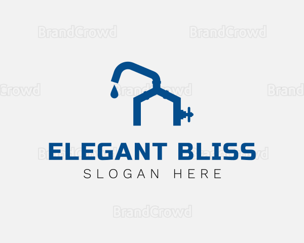 House Water Faucet Logo