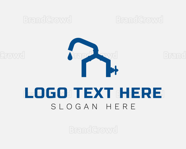 House Water Faucet Logo