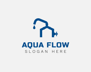 House Water Faucet logo design