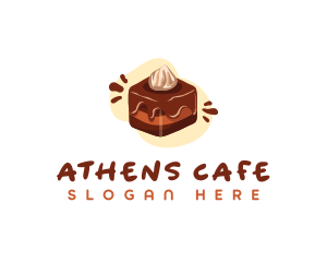 Chocolate Dessert Cake  logo design