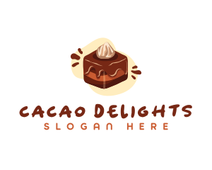 Cacao - Chocolate Dessert Cake logo design