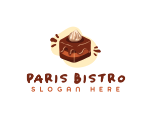 Chocolate Dessert Cake  logo design