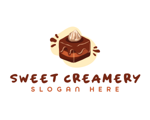 Chocolate Dessert Cake  logo design