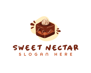 Chocolate Dessert Cake  logo design