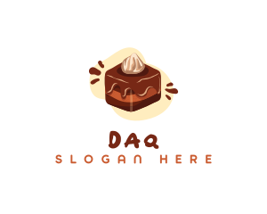 Fondue - Chocolate Dessert Cake logo design