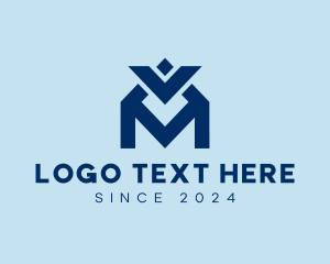 Letter VM - Modern Minimalist Business logo design