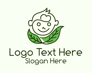 Minimalist Baby Leaf Logo