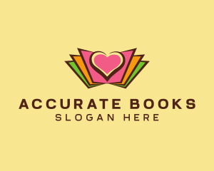 Book Love Emblem  logo design