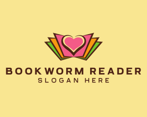 Book Love Emblem  logo design