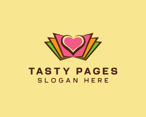 Book Love Emblem  logo design