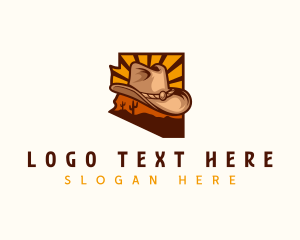 Saguaro Cactus - Arizona Cowboy Hat logo design