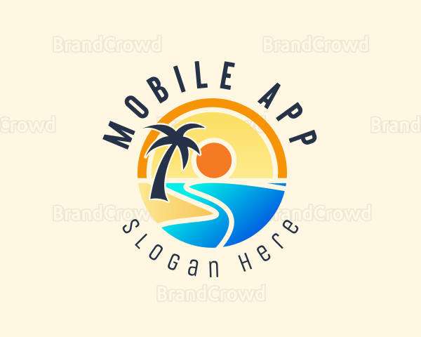 Tropical Summer Beach Logo
