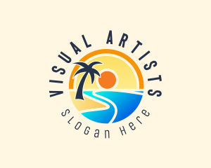 Tropical Summer Beach  Logo