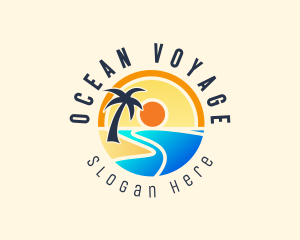 Tropical Summer Beach  logo design