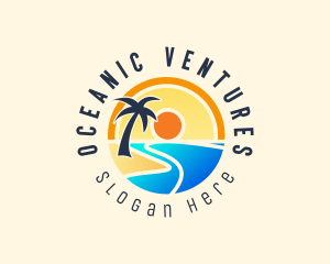 Tropical Summer Beach  logo design