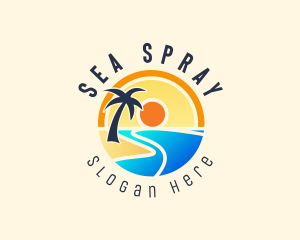 Tropical Summer Beach  logo design