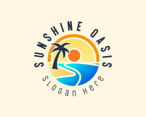 Tropical Summer Beach  logo design