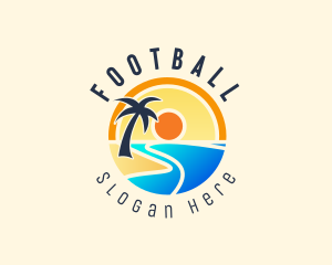 Emblem - Tropical Summer Beach logo design