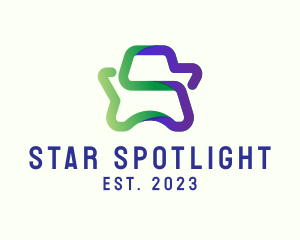 Colorful Star Letter S  logo design