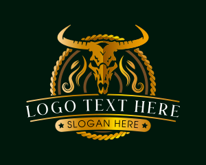 Gold - Bull Horn Ranch logo design