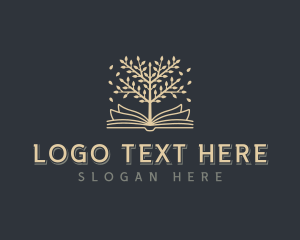 Library - Publisher Tree Book logo design