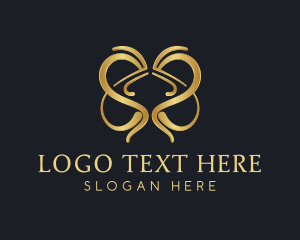 Elegant - Golden Heart Jewelry logo design