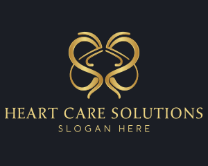 Golden Heart Jewelry logo design