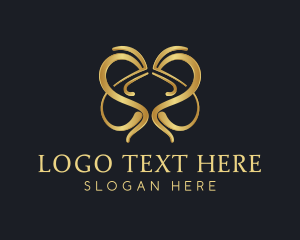 Marriage - Golden Heart Jewelry logo design