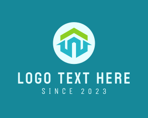 Negative Space - Modern Residential Housing logo design