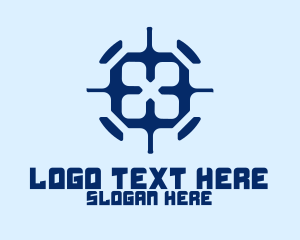 Technology - Blue Technology Target logo design