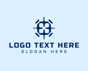 Place - Blue Technology Target logo design
