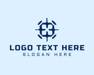 Blue Technology Target Logo