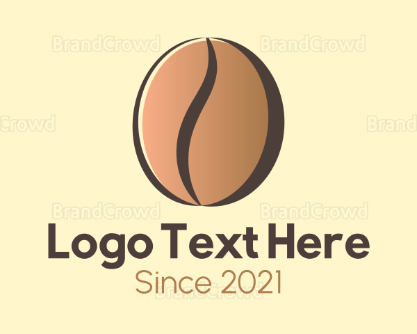 Gradient Coffee Bean Logo