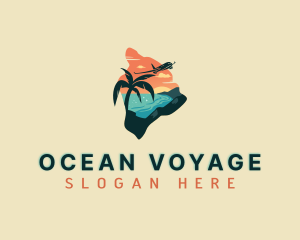 Island Travel Beach logo design