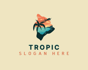 Island Travel Beach logo design