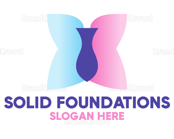 Gradient Butterfly Shape Logo